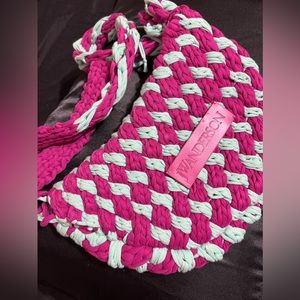 JW Anderson Knit Bum Bag / Crossbody Bag/ Purple Mint Bum Bag / Knit Bag
